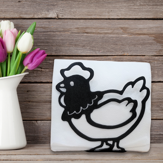 Metal Chicken Napkin Holder or Mail Organizer image 0