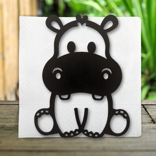 Metal Hippo Napkin Holder or Mail Organizer image 0