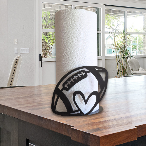 Metal Football Paper Towel Holder