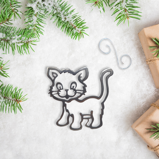 Metal Cat Ornament