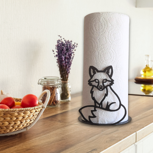 Metal Fox Paper Towel Holder