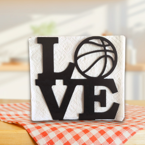 Metal Basketball Napkin Holder