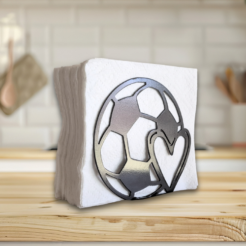 Metal Soccer Napkin Holder