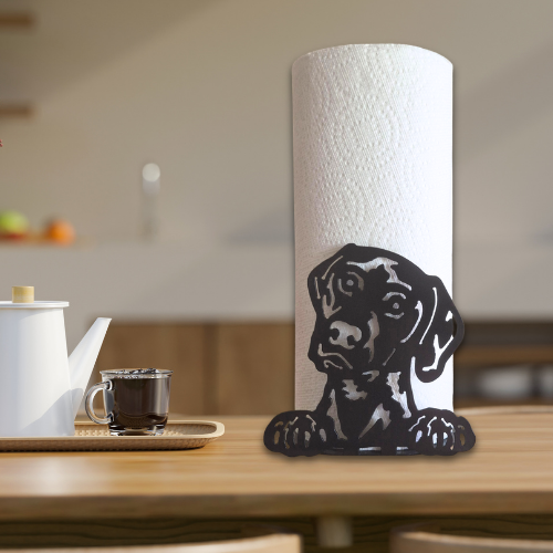 Metal German Shorthaired Pointer Paper Towel Holder