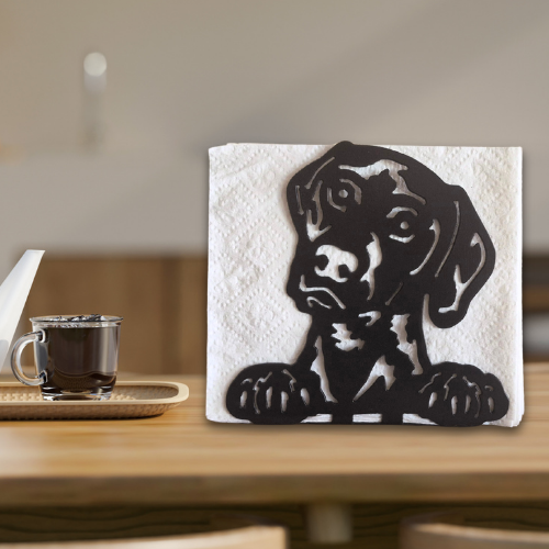 Metal German Shorthaired Pointer Napkin Holder