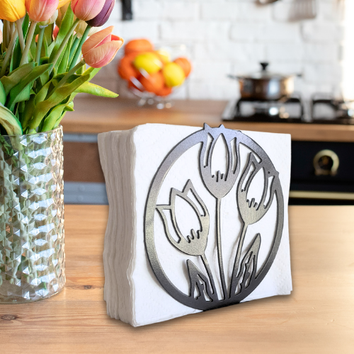 Metal Tulip Napkin Holder