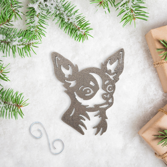Metal Chihuahua Ornament