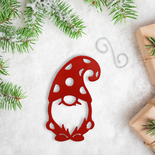 Metal Gnome Ornament