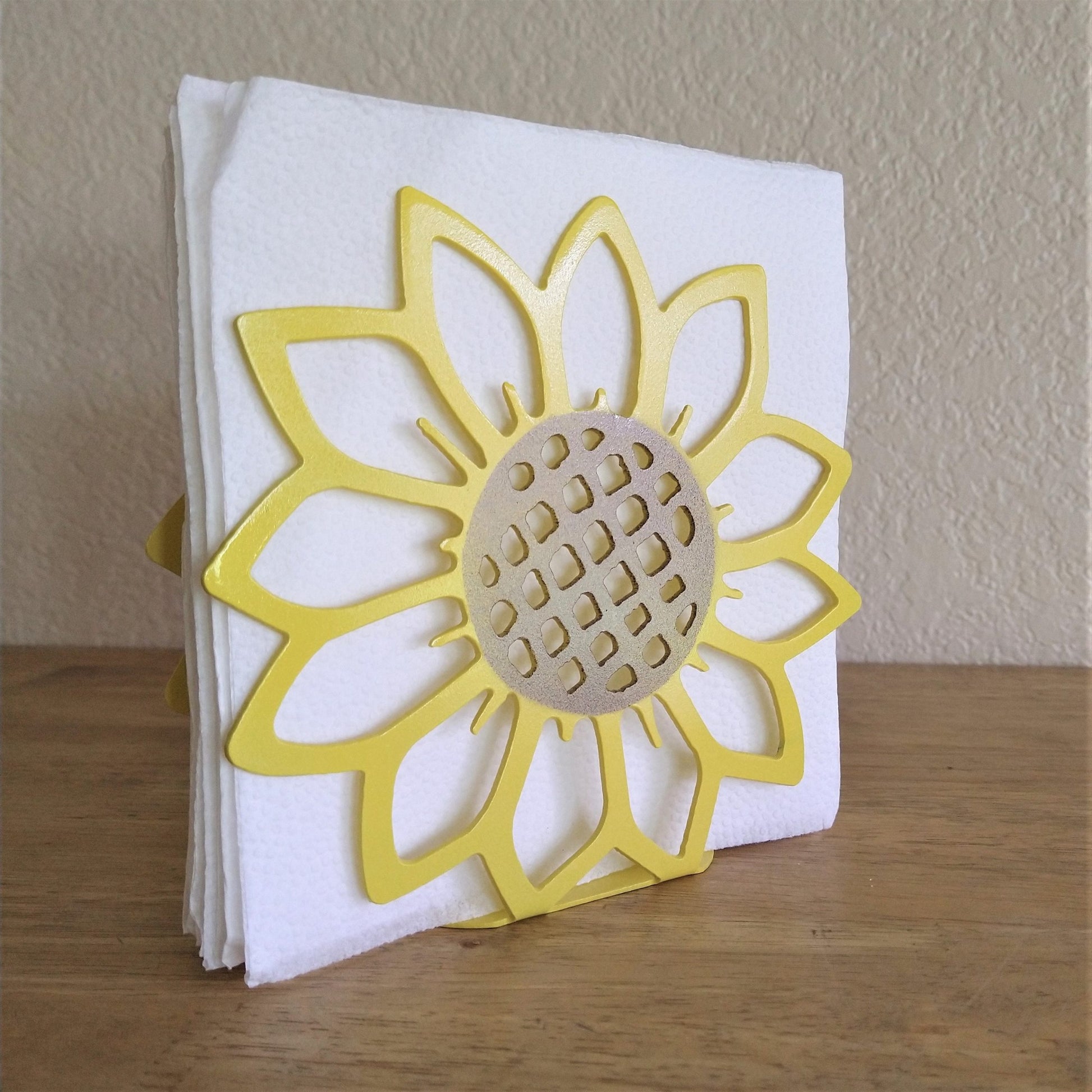Metal Sunflower Napkin Holder or Mail Organizer image 1