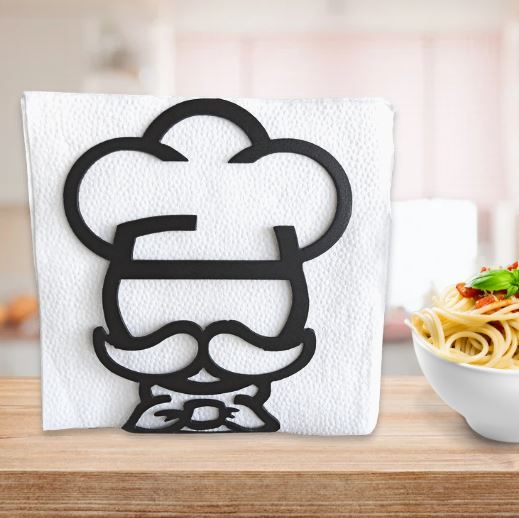 Metal Chef Napkin Holder or Mail Organizer image 0