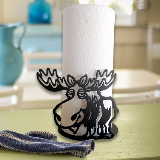 Metal Moose Paper Towel Holder image 0