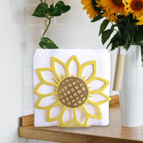 Metal Sunflower Napkin Holder or Mail Organizer image 0