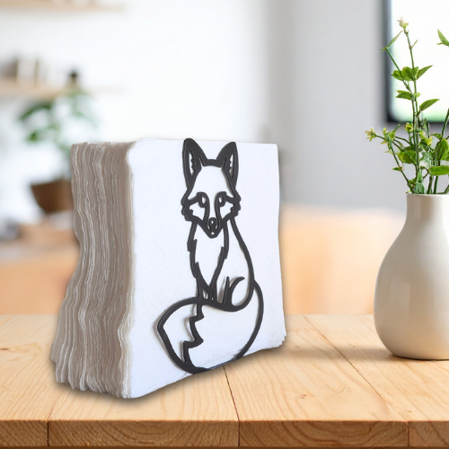Metal Fox Napkin Holder