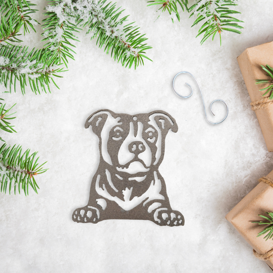 Metal Pit Bull Ornament