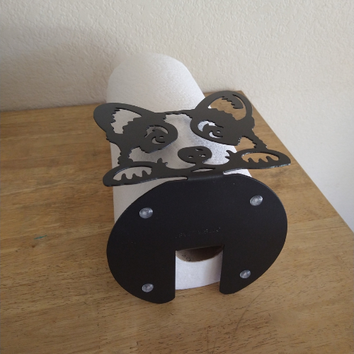 Metal Corgi Paper Towel Holder