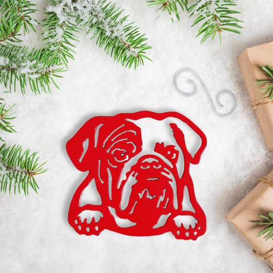 Metal English Bulldog Ornament