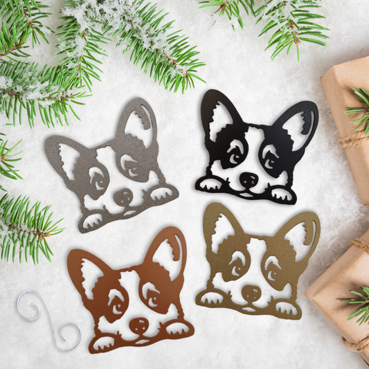 Metal Corgi Ornament