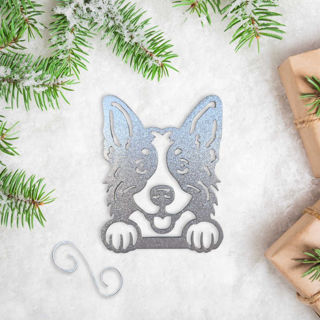 Metal Australian Shepherd Ornament