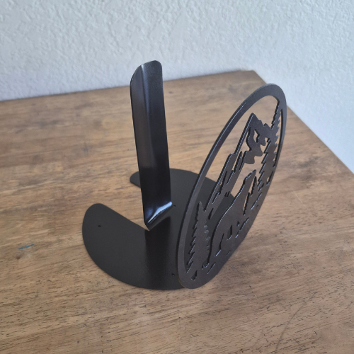 Metal Bear Mountain Scene Paper Towel Holder