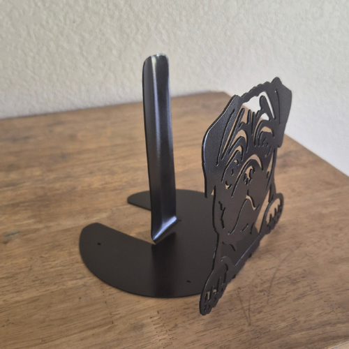 Metal Pug Paper Towel Holder