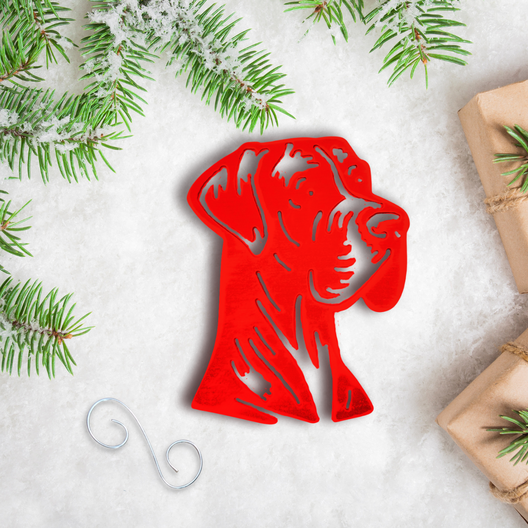Metal Great Dane Ornament