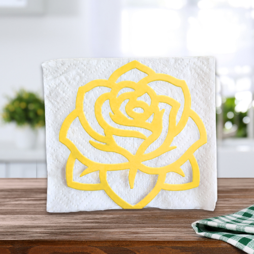 Metal Rose Napkin Holder