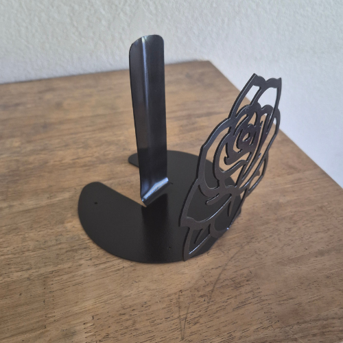 Metal Rose Paper Towel Holder