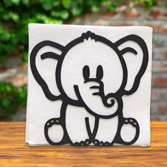 Metal Elephant Napkin Holder or Mail Organizer image 0