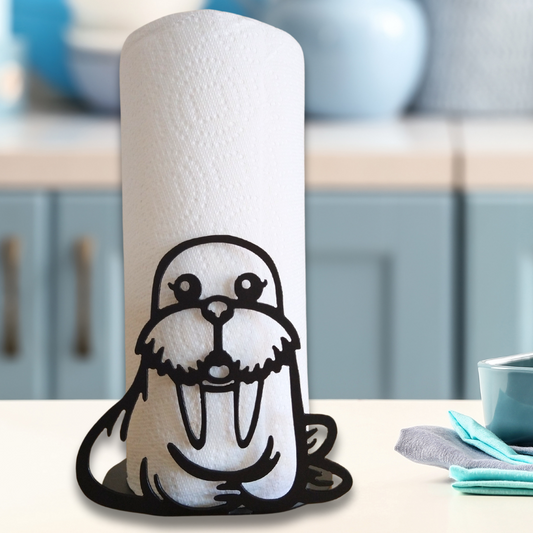 Metal Walrus Paper Towel Holder image 0