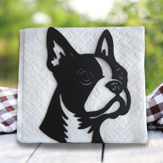 Metal Boston Terrier Napkin Holder or Mail Organizer image 0