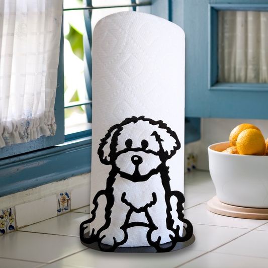 Metal Goldendoodle Paper Towel Holder image 0