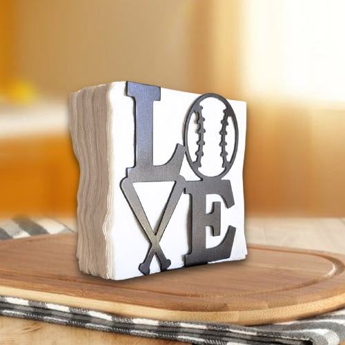 Metal Baseball Napkin Holder