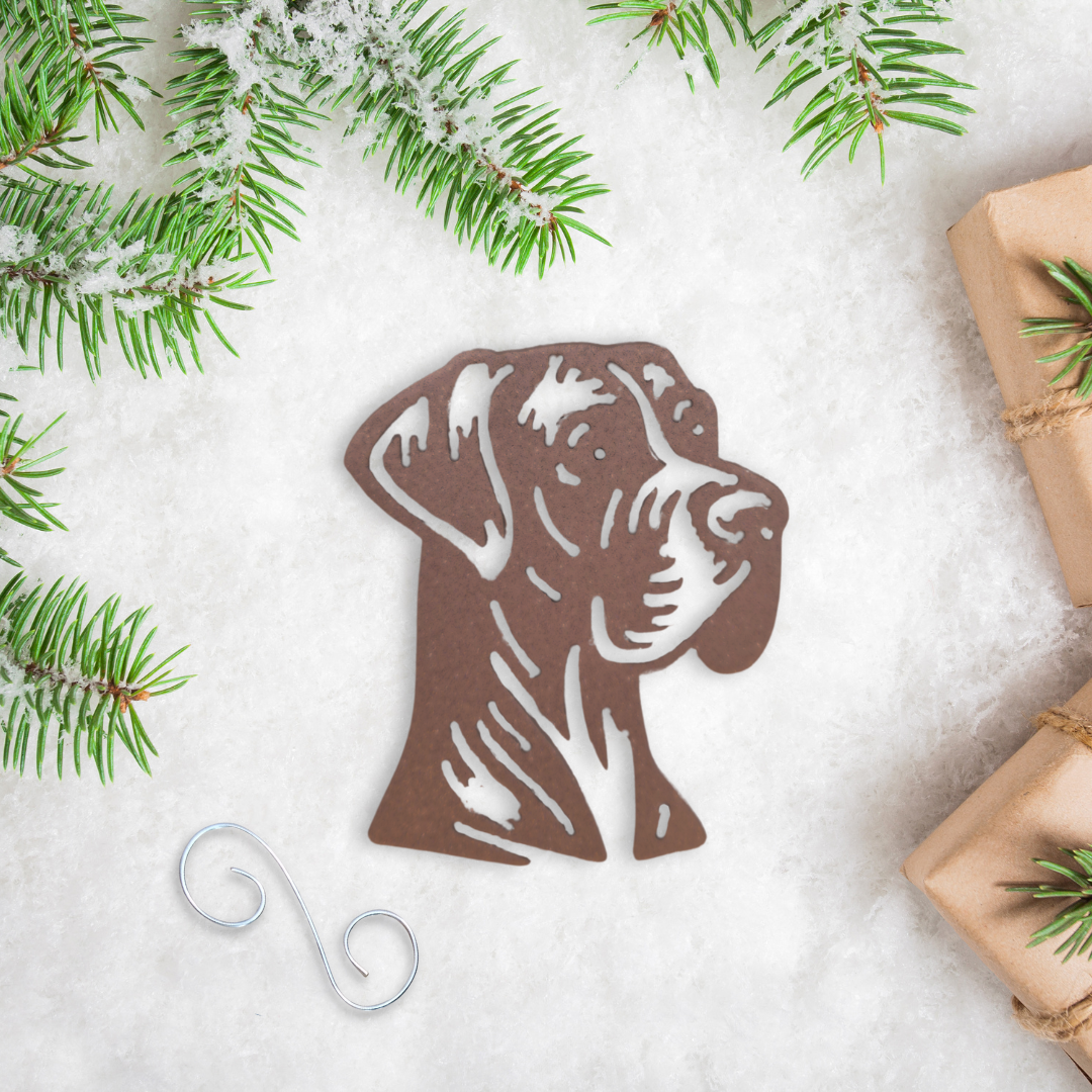 Metal Great Dane Ornament
