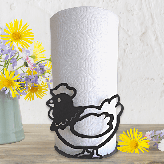 Metal Chicken Paper Towel Holder image 0