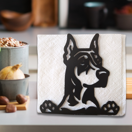 Metal Doberman Napkin Holder or Mail Organizer image 0