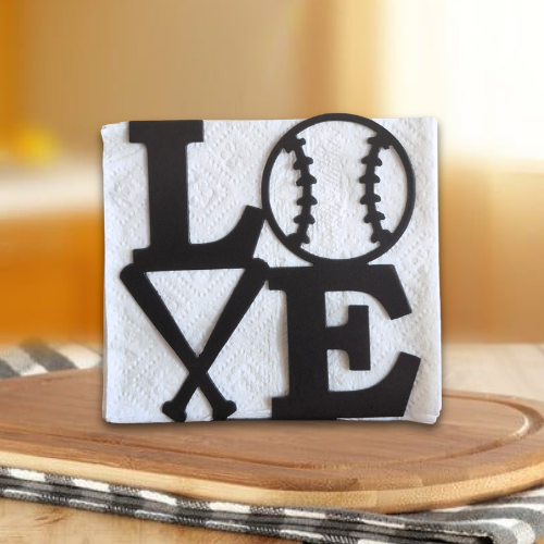Metal Baseball Napkin Holder