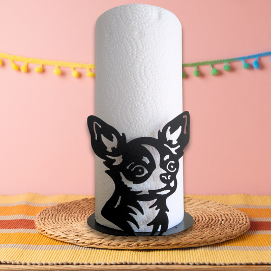 Metal Chihuahua Paper Towel Holder image 0
