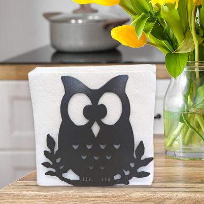 Metal Owl Napkin Holder or Mail Organizer image 0