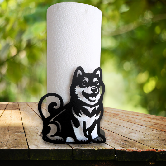 Metal Shiba Inu Paper Towel Holder image 0