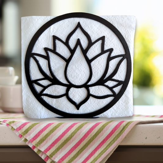 Metal Lotus Flower Napkin Holder or Mail Organizer image 0