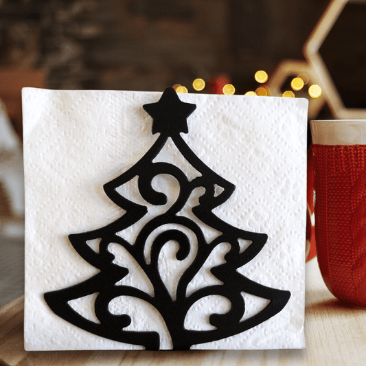 Metal Christmas Tree Napkin Holder or Mail Organizer image 0