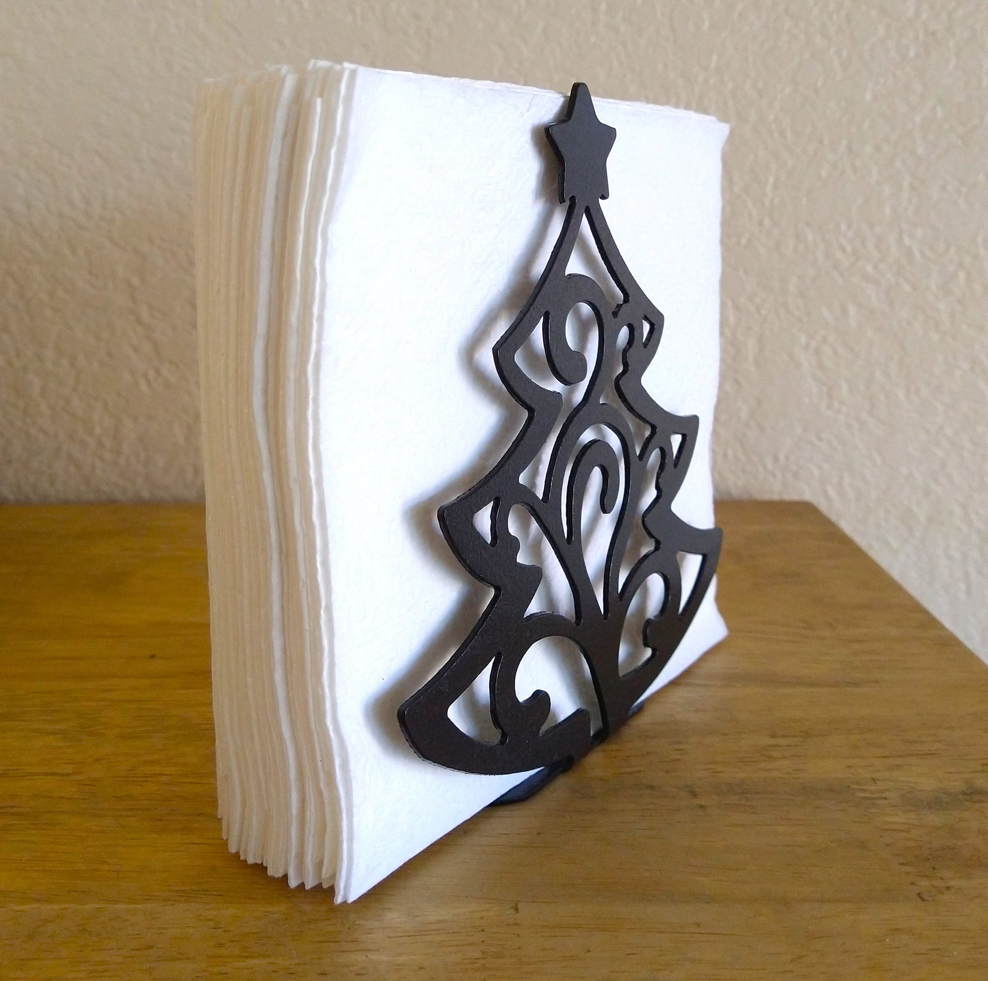 Metal Christmas Tree Napkin Holder or Mail Organizer image 1
