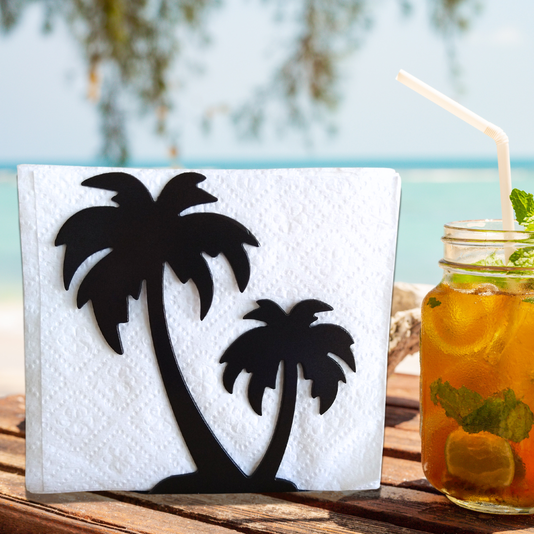 Metal Palm Tree Napkin Holder or Mail Organizer image 0