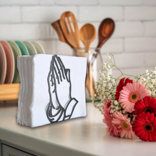 Metal Praying Hands Napkin Holder