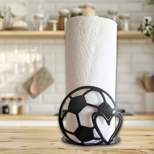 Metal Soccer Paper Towel Holder