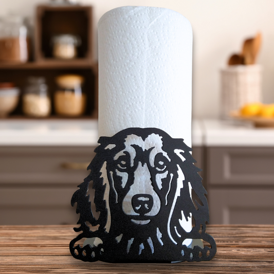 Metal Dachshund (Long-Hair) Paper Towel Holder image 0