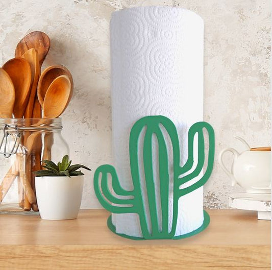 Metal Cactus Paper Towel Holder image 0