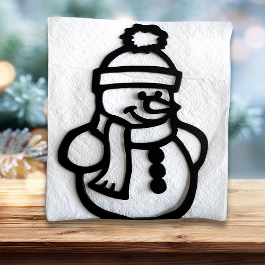 Metal Snowman Napkin Holder or Mail Organizer image 0