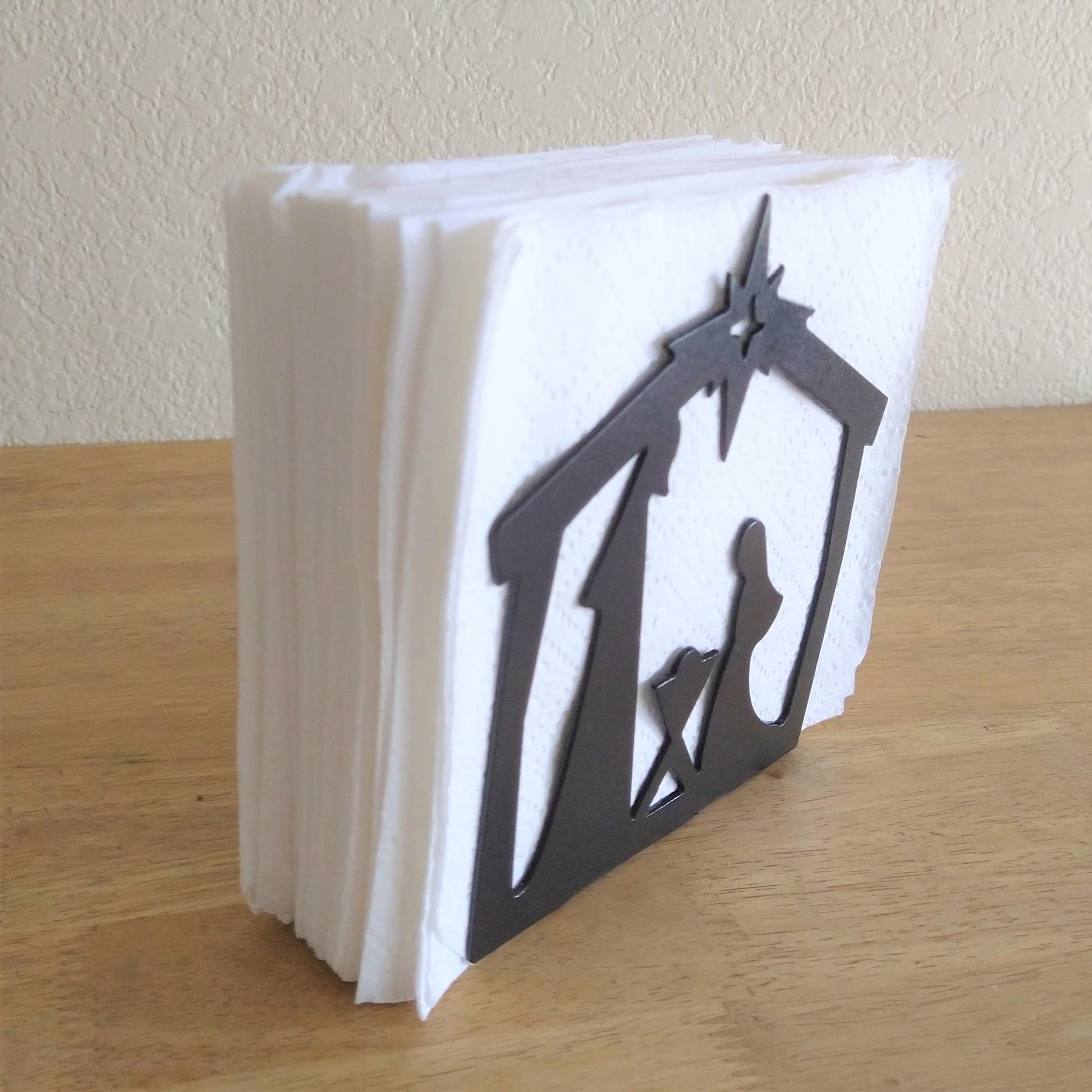 Metal Nativity Napkin Holder or Mail Organizer image 1