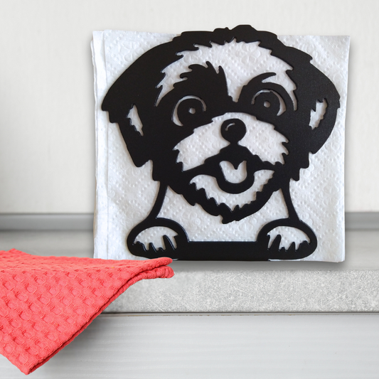 Metal Shih Tzu Napkin Holder or Mail Organizer image 0